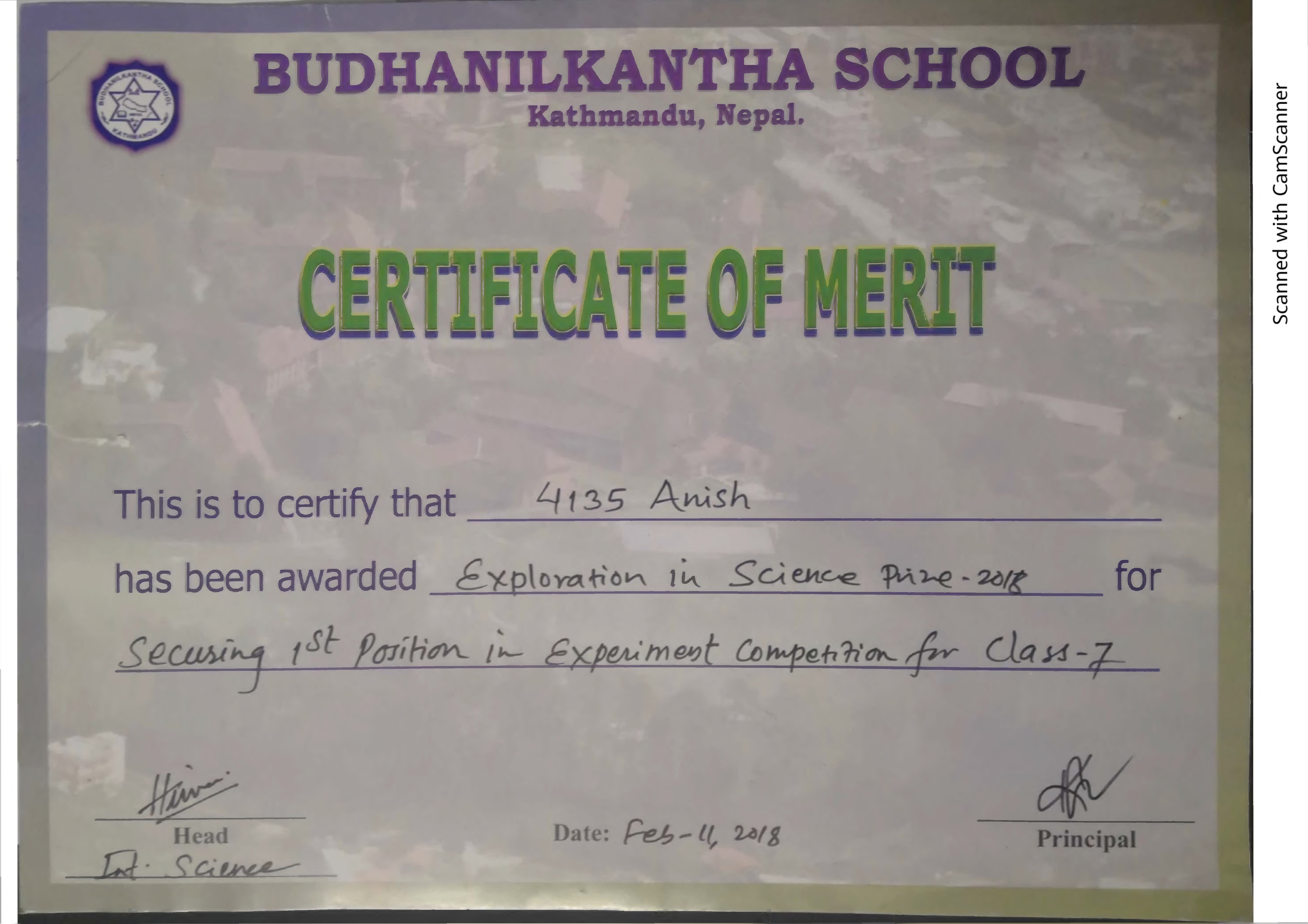 Certificate 1